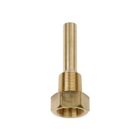 WEISS INSTRUMENTS 3/4" NPT Brass Thermowell 6" stem ER6-75BS